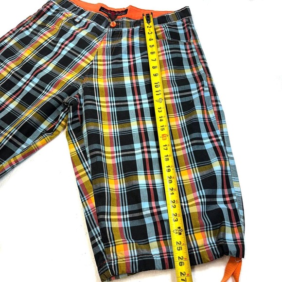 Men's KOMAN JEANS Cotton Blend Plaid Walking Shorts Size XL - Picture 5 of 6